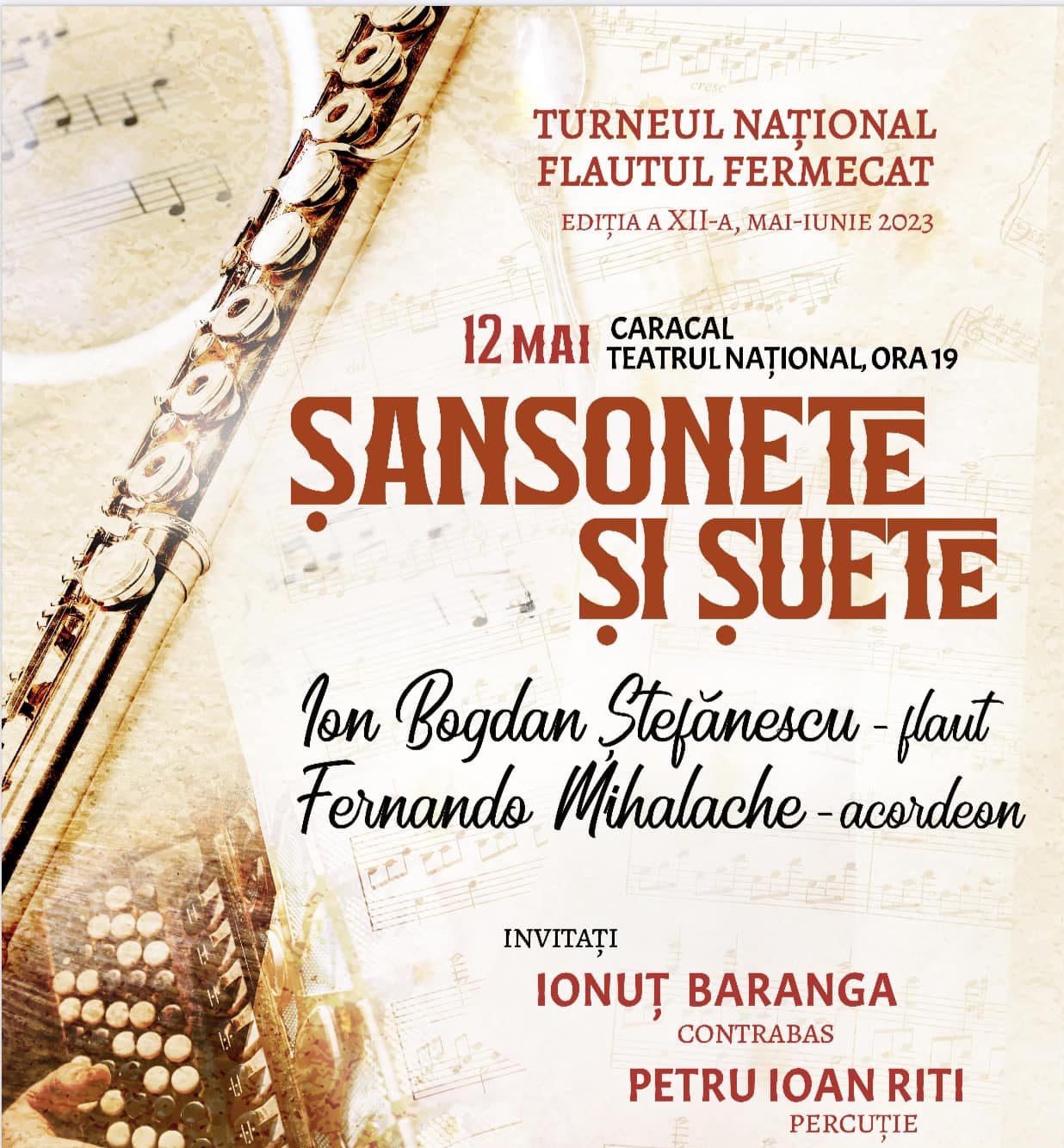 Turneul Național “Flautul Fermecat”, cea de-a XII-a ediție, poposește pentru o zi la Caracal