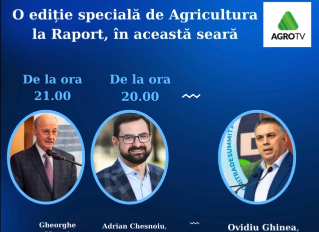 Adrian Chesnoiu, fostul ministru al Agriculturii , în platoul emisiunii “Agricultura la Raport”